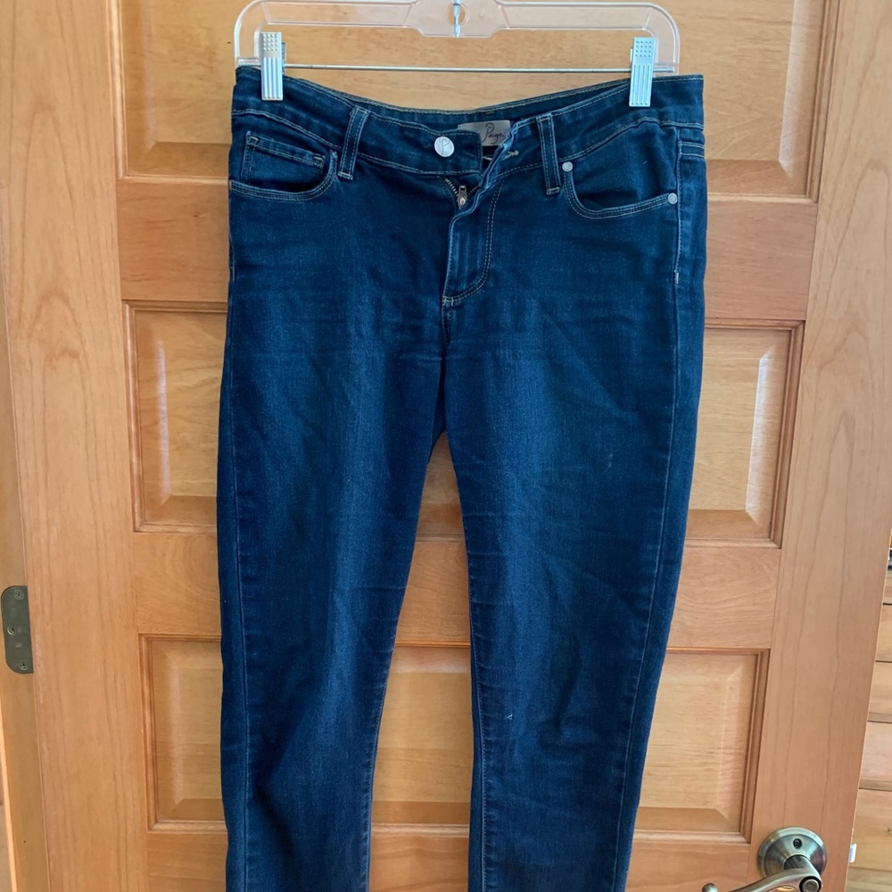 Paige skinny dark wash jeans size 27